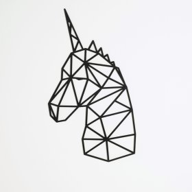 Fából készült geometrikus festmény - Unicorn - különböző színekben, Elka Design