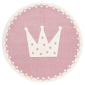 Childrens szőnyeg Crown - rózsaszínes-fehér, LIVONE