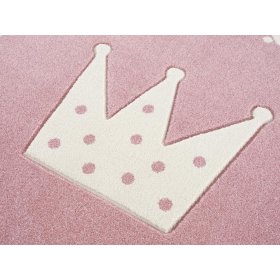 Childrens szőnyeg Crown - rózsaszínes-fehér, LIVONE