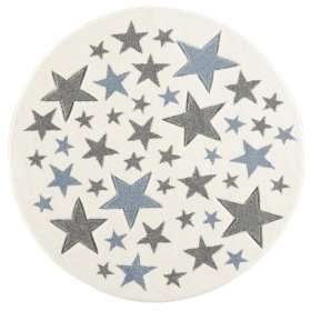 Childrens szőnyeg Stella Round - krémes kék