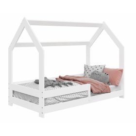 Házikó ágy Laura leesésgátlóval 160 x 80 cm - fehér, Magnat