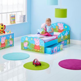 Peppa Pig gyermekágy tárolódobozokkal, Moose Toys Ltd 