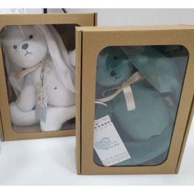 Velúr játék Nyúl 35 cm - zöld, TOLO
