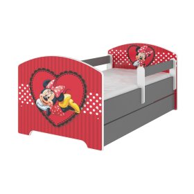 Gyermekek ágy  akadály - Minnie Mouse - szürke csípő, BabyBoo, Minnie Mouse