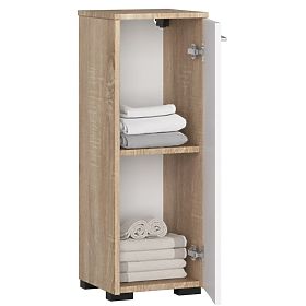 ÁLLÓ FÜRDŐSZOBA SZEKRÉNY FIN S30 1D SONOMA TÖLGY / FEHÉR