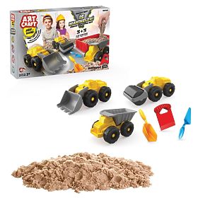 ART CRAFT Kinetikus homok készlet építőjárművekkel