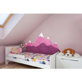 Habvédő az ágy mögötti falra Hegyek - rózsaszín, VYLEN