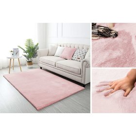 Nyúl selyem szőnyeg - rózsaszín