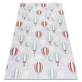 BAMBINO 1349 mosó szőnyeg Lufik, felhők gyerekeknek csúszásmentes - szürke, F.H.Kabis