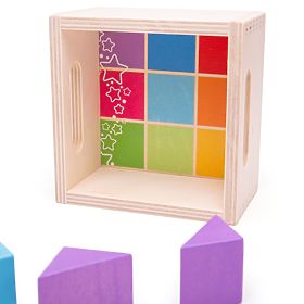 Bigjigs Baby Első fa kockák készlet 17 darab