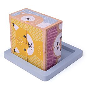 Bigjigs Baby Fa Kockák Woodland