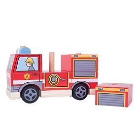 Bigjigs Baby Tűzoltóautó rakosgató játék, Bigjigs Toys