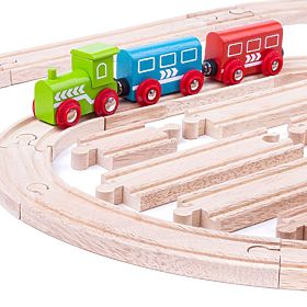 Bigjigs Rail 24 részes fa sínkészlet