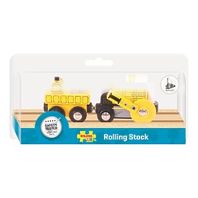 Bigjigs Rail másolata a történelmi Rocket mozdonyról + 2 vágány