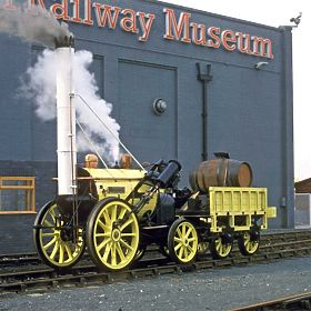Bigjigs Rail másolata a történelmi Rocket mozdonyról + 2 vágány
