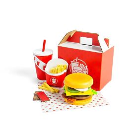 Bigjigs Toys Burger és sültkrumpli készlet