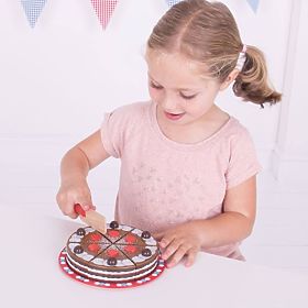 Bigjigs Toys csokitorta szeletelés