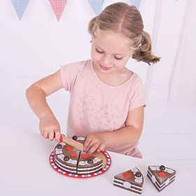 Bigjigs Toys csokitorta szeletelés