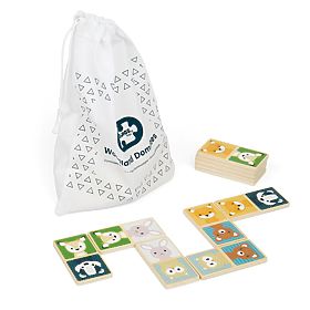 Bigjigs Toys fa dominó - erdei állatok