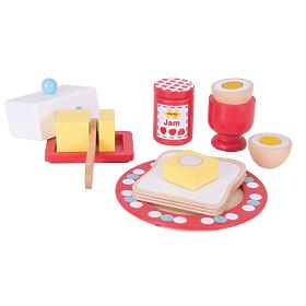 Bigjigs Toys Fa reggeli készlet