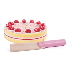 Bigjigs Toys Fa szelet torta eperrel