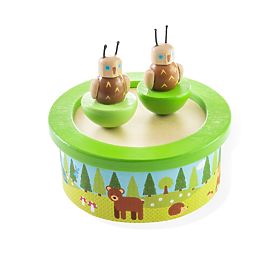 Bigjigs Toys Fa zenélő doboz erdei állatokkal