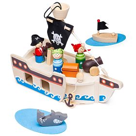 Bigjigs Toys Kalózhajó kalózokkal