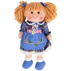 Bigjigs Toys Katie textil baba 34 cm, Bigjigs Toys