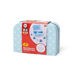 Bigjigs Toys Kék pöttyös teáskészlet, Bigjigs Toys