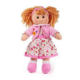 Bigjigs Toys Kelly textil baba 34 cm