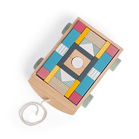 Bigjigs Toys Kocsi fa kockákkal, Bigjigs Toys