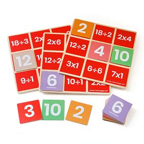 Bigjigs Toys Matematikai bingó Szorzás és osztás