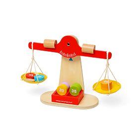 Bigjigs Toys Mérleg kiegyensúlyozó súlyokkal, Bigjigs Toys