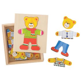 Bigjigs Toys Mr. Bear Öltöztetős Puzzle, Bigjigs Toys