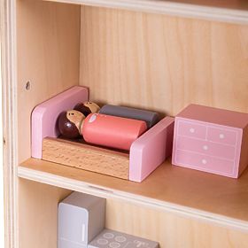 Bigjigs Toys Összecsukható babaház kiegészítőkkel