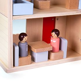 Bigjigs Toys Összecsukható babaház kiegészítőkkel, Bigjigs Toys