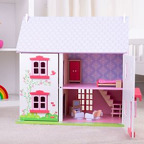 Bigjigs Toys Rózsaszín babaház, Bigjigs Toys