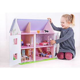 Bigjigs Toys Rózsaszín babaház