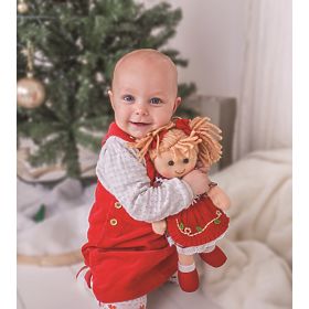 Bigjigs Toys Rózsaszín kabát gombokkal 28 cm-es babának