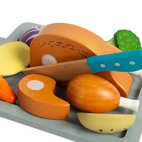 Bigjigs Toys Sült csirke zöldségekkel készlet