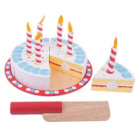Bigjigs Toys Szeletelhető születésnapi torta, Bigjigs Toys