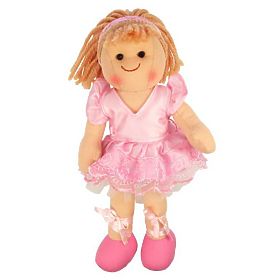 Bigjigs Toys Szövet baba Lily 28 cm, Bigjigs Toys