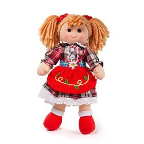 Bigjigs Toys Szövet baba Mandie 34 cm, Bigjigs Toys