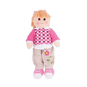 Bigjigs Toys Szövet baba Melanie 38 cm, Bigjigs Toys