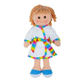 Bigjigs Toys Szövet baba Michelle 34 cm, Bigjigs Toys