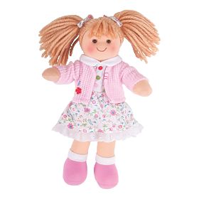 Bigjigs Toys Szövet baba Poppy 28 cm