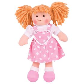 Bigjigs Toys Szövet baba Ruby 28 cm, Bigjigs Toys