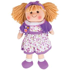 Bigjigs Toys Szövetbaba Laura 34 cm, Bigjigs Toys
