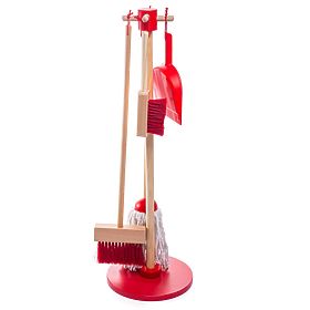 Bigjigs Toys takarító játék készlet piros, Bigjigs Toys