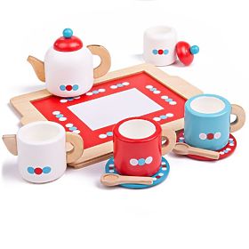 Bigjigs Toys Teáskészlet pöttyökkel